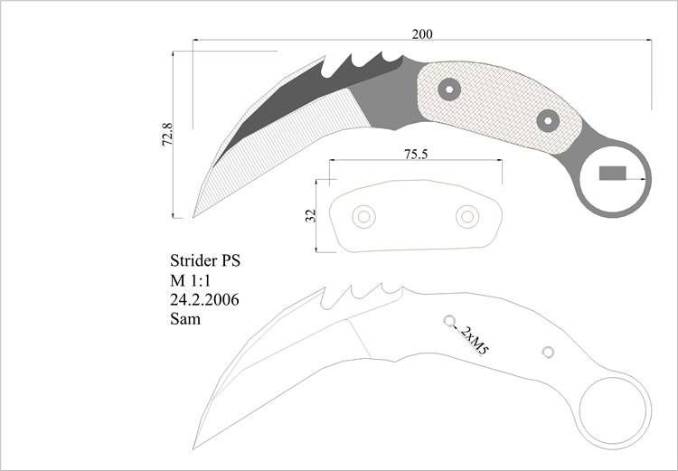 Чертежи ножей в натуральный размер