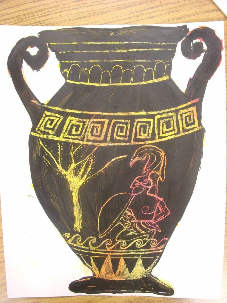Нарисовать греческую вазу