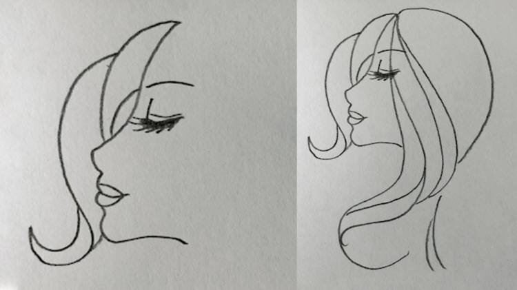 EASY! How to Draw a Girl Side Face in