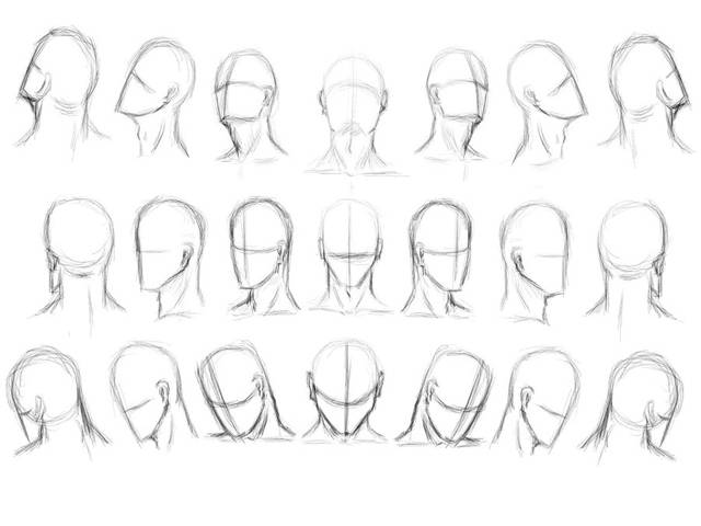 Как правильно нарисовать наклон головы