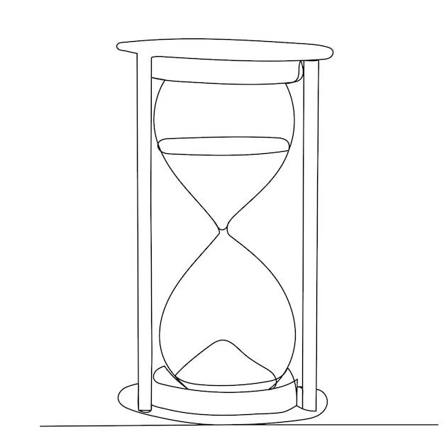 Рисование песочных часов одним непрерывным вектором линии