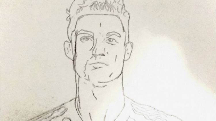 Как нарисовать Роналду Роналдо Криштиану легко футболист