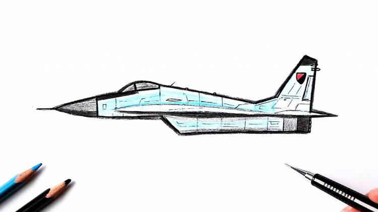 How to draw a Military Fighter jet