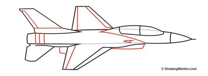 Как легко нарисовать военный самолет