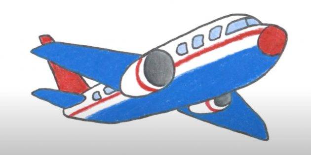 Как нарисовать самолёт