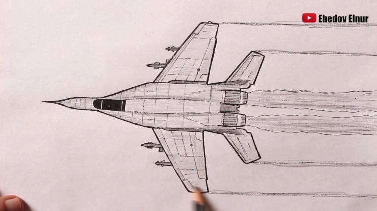 How to Draw a Fighter Jet easy
