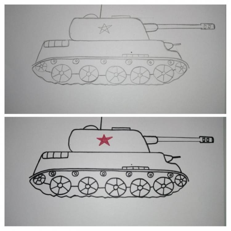 Как нарисовать военную технику» для детей