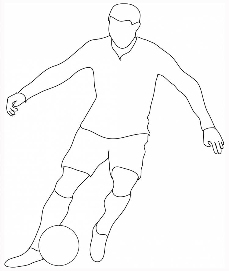 Рисунок футболиста карандашом поэтапно