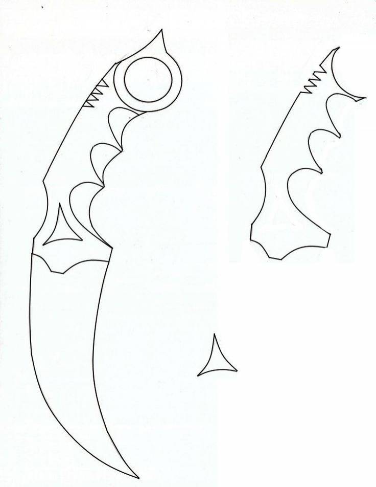 Создать мем чертеж керамбита, нож керамбит из стандофф