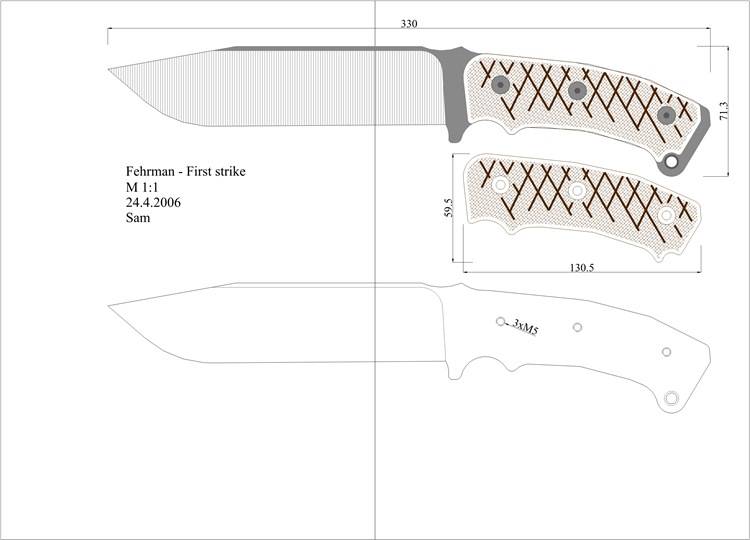 Чертежи ножей в натуральный размер