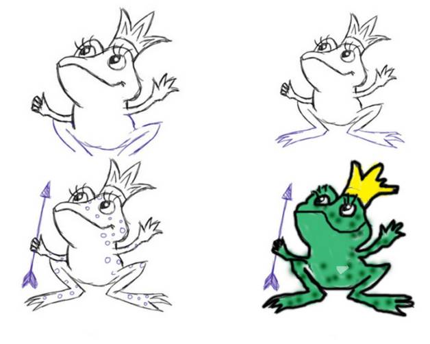 Как нарисовать лягушку со стрелой из сказки Царевна-Лягушка?
