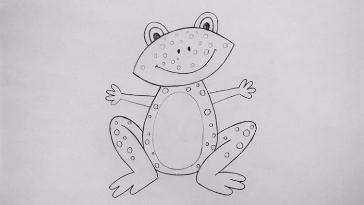 Как нарисовать лягушку поэтапно карандашом 