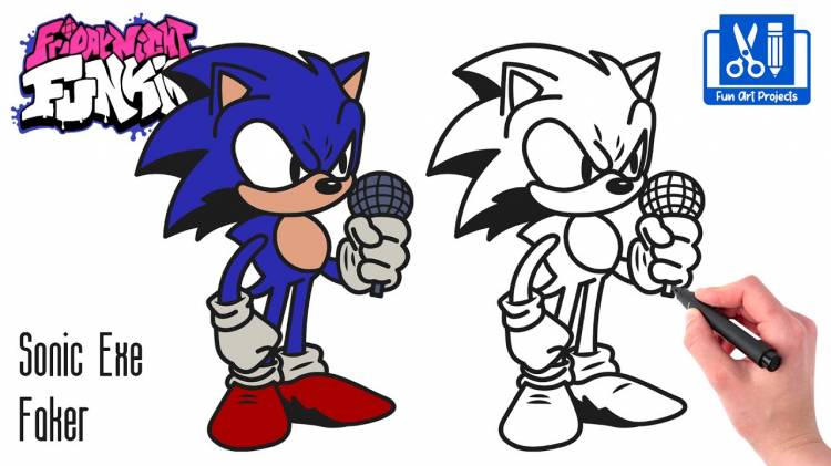 How To Draw Sonic Exe Faker