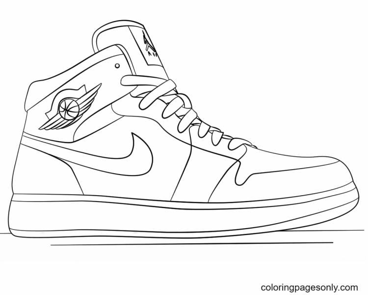 Раскраски Nike Jordan Shoes