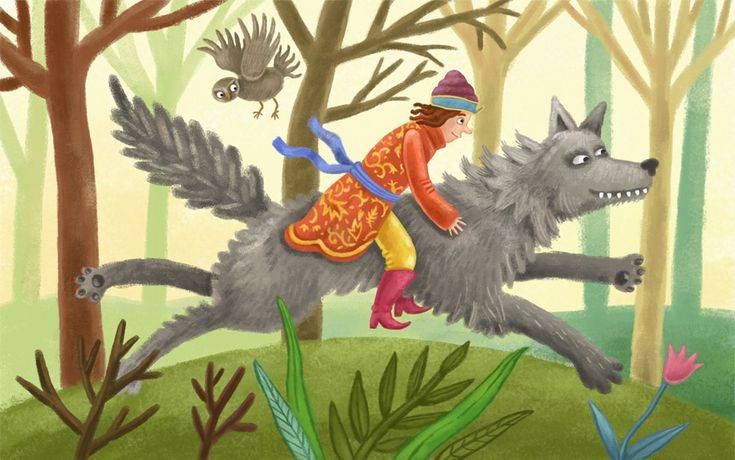 Просмотреть иллюстрацию Иван Царевич и серый волк из сообщества русскоязычных художников автора Алёна Че в стилях