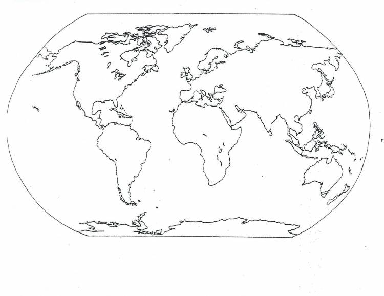 Политическая карта мира раскраска