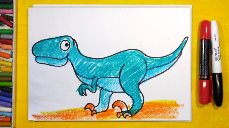 Как нарисовать Динозавра (ВЕЛОЦИРАПТОР)