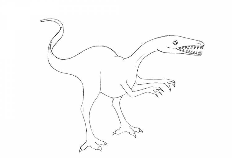 Как рисовать динозавров шаг за шагом