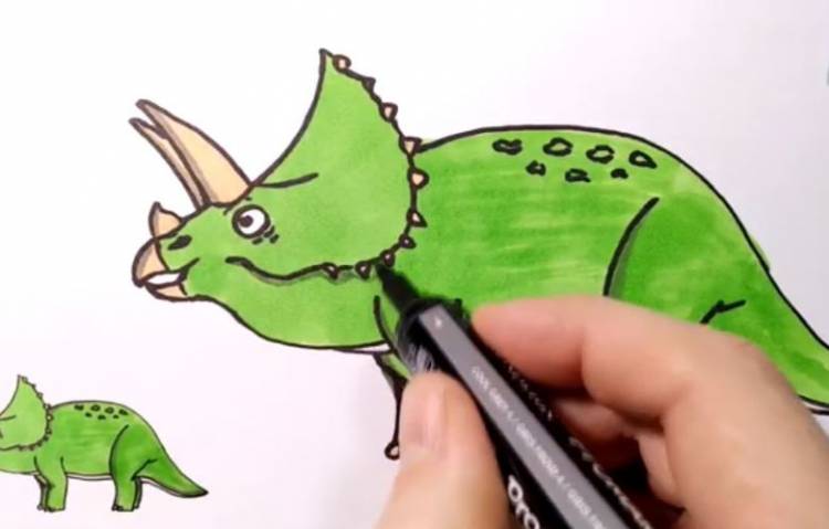 Как нарисовать динозавра поэтапно карандашом