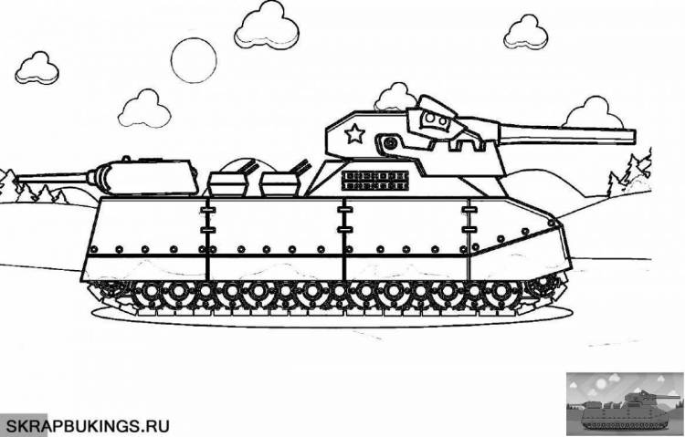 Раскраски Для мальчиков мультики про танки 