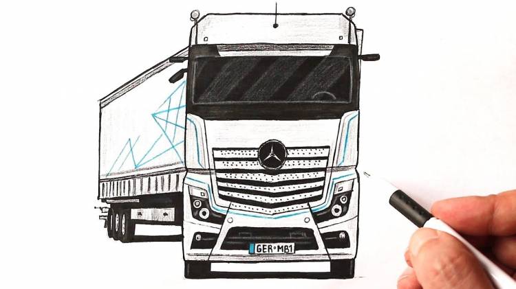 How to draw a truck