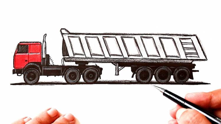 How to draw a Truck