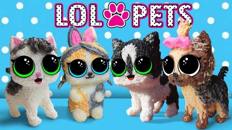 PETS LOL! DOLL CAT BABY AND CAT MURKA! LOL SURPRISE PETS and