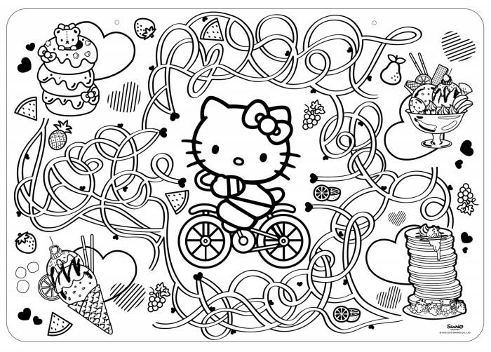 Коврик-раскраска ЯиГрушка Hello Kitty маленький