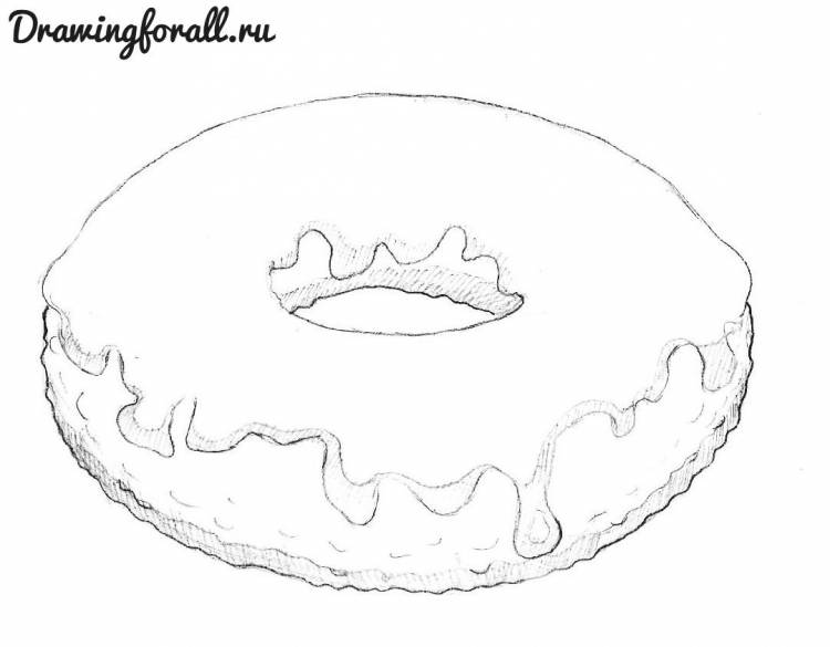 Как нарисовать пончик