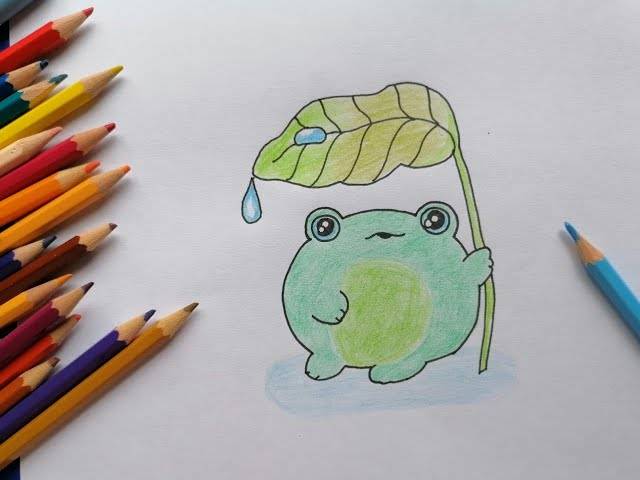 Как нарисовать милую и легкую лягушку