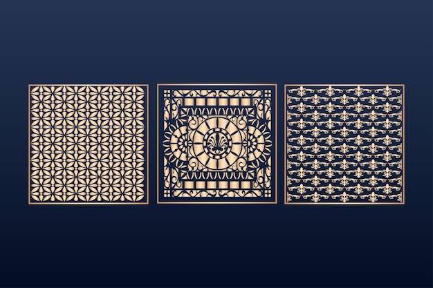 Набор шаблонов панелей для лазерной резки с исламским узором элементы лазерной резки с исламским узором лазер