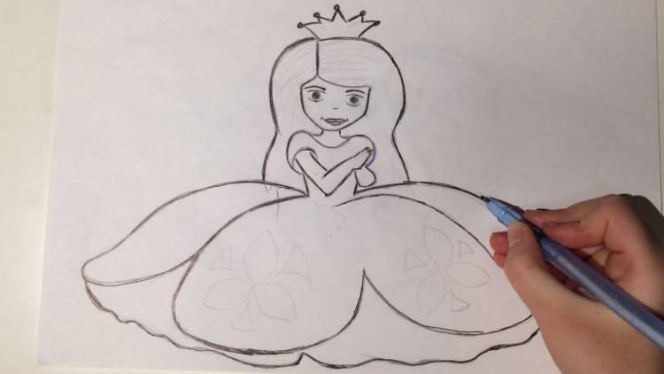 Как нарисовать принцессу пошагово