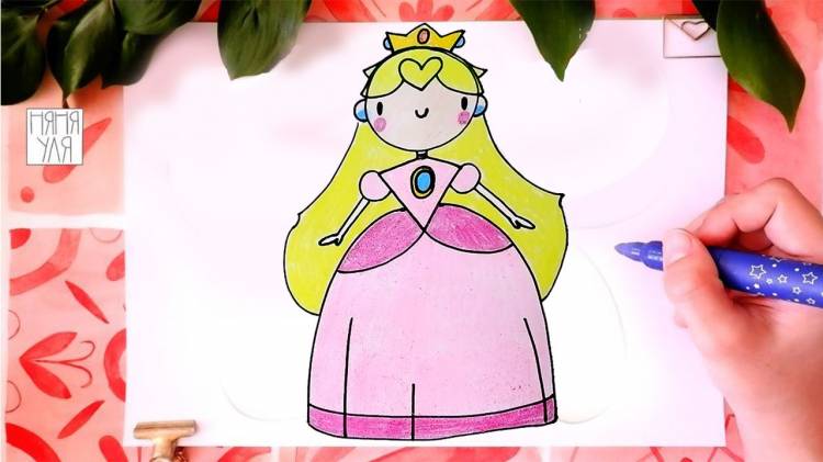 Как нарисовать принцессу Пич