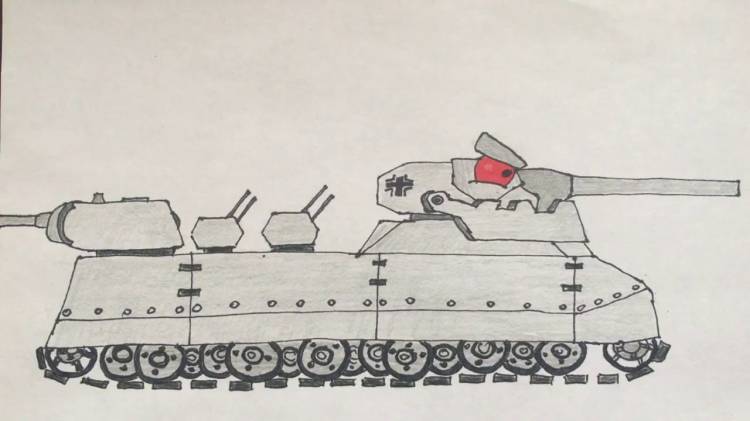 Как нарисовать Немецкий РАТТЕ из Мультики про танки ! How to draw Ratte зараженный_ратте левиафан