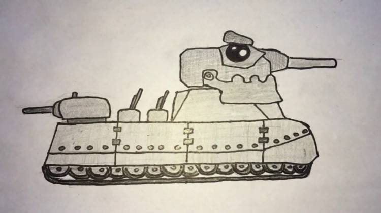 Как нарисовать танк ратте