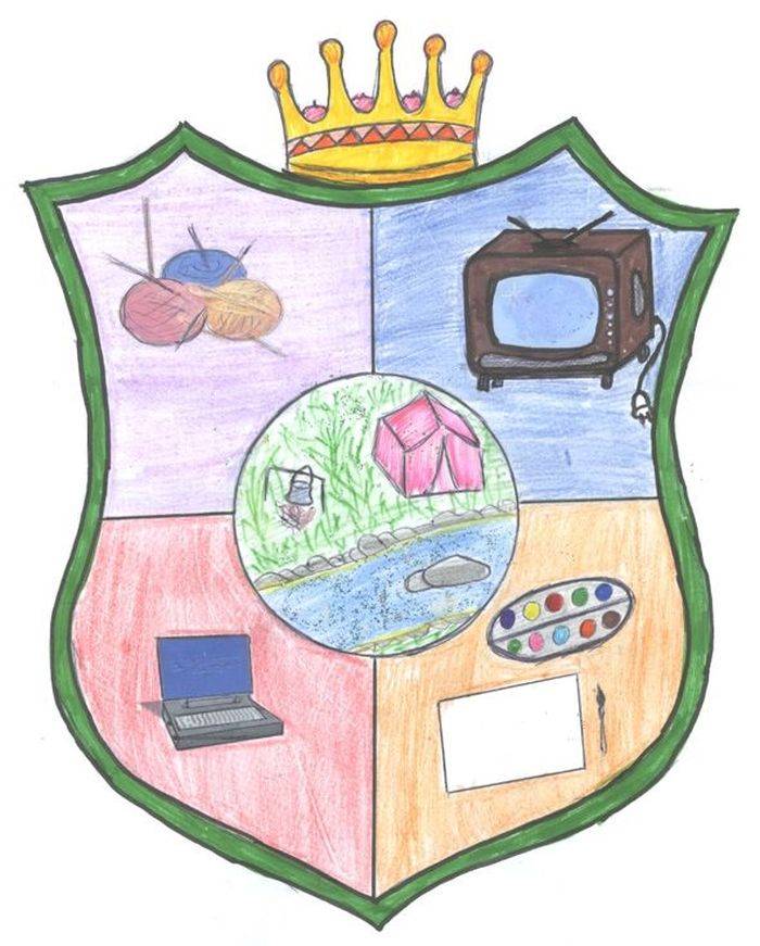 Детские рисунки герба класса и школы