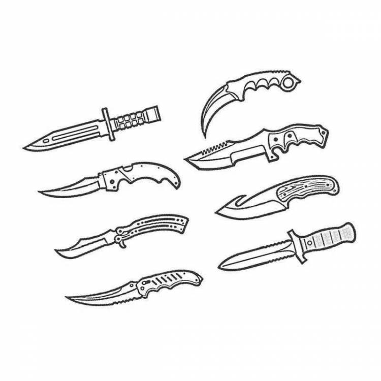 Рисунки ножов