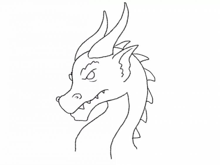 Как нарисовать голову дракона