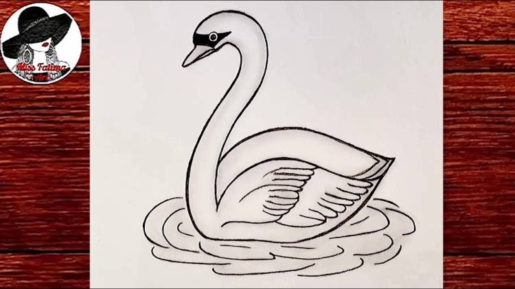 Как Нарисовать Лебедя Очень Легко за