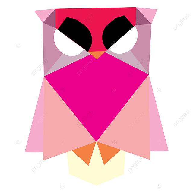 злой сова геометрических фигур вектор или цветные рисунки PNG , злой, животное, птица PNG картинки и пнг рисунок для бесплатной загрузки