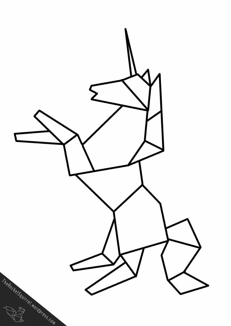 Животное из геометрических фигур рисунок