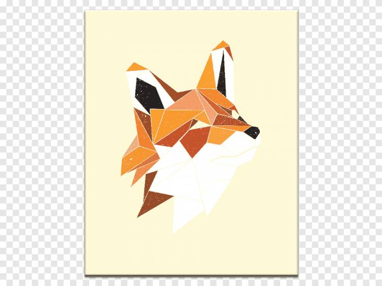 Drawing Art Fox Геометрическая форма, лиса, лист, животные png