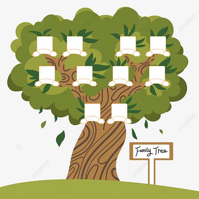 Ручной обращается зеленый генеалогическое дерево генеалогическое дерево PNG , семейное дерево, генеалогическое дерево, Ручной росписью PNG картинки и пнг рисунок для бесплатной загрузки
