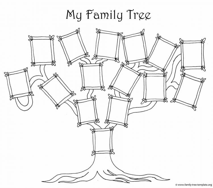 Раскраски Генеалогическое древо семьи 