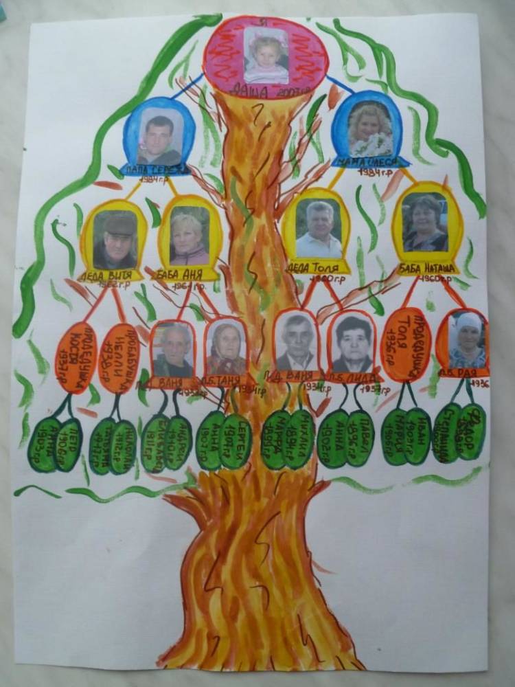 Как нарисовать семейное дерево 