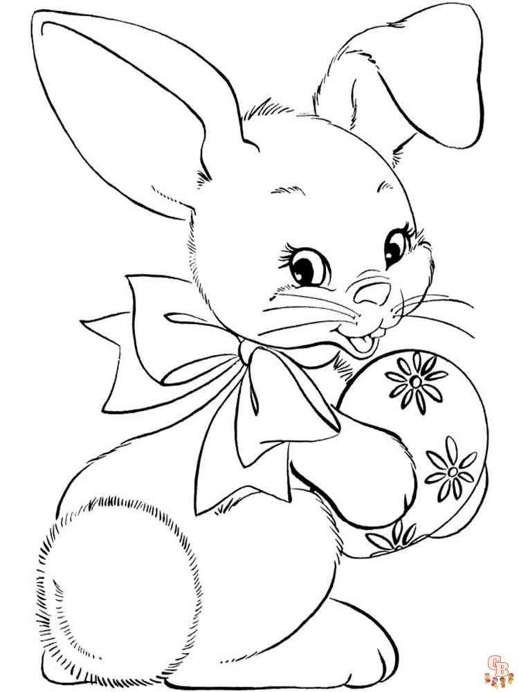 Бесплатные раскраски Пасхальный кролик