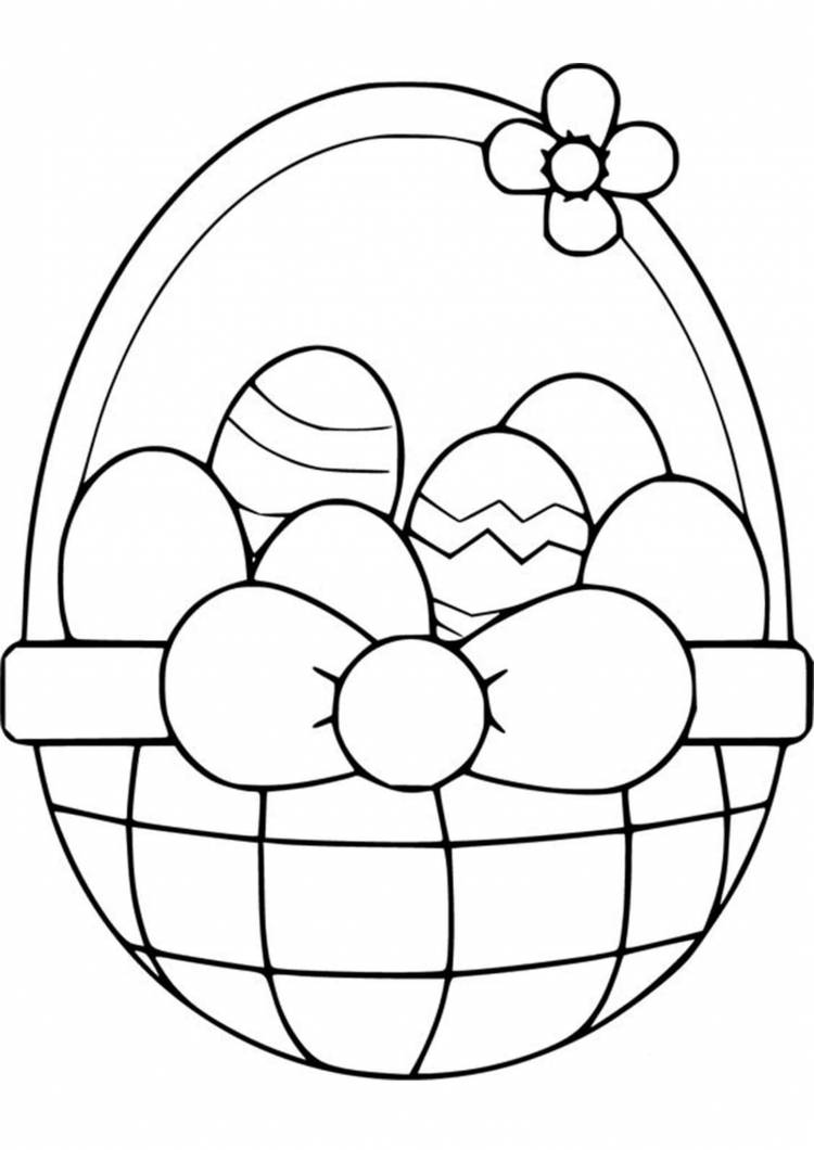 Пасхальное яйцо рисунок раскраска 