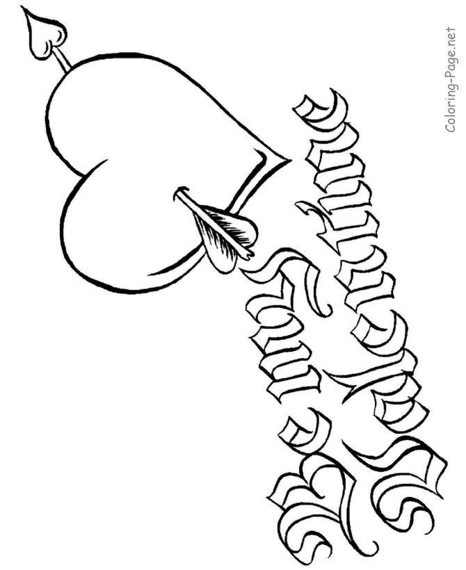 Happy Valentine's Day' coloring pages