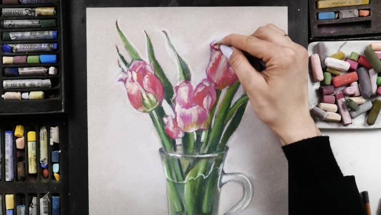 Как рисовать тюльпаны поэтапно