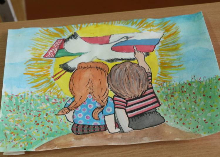 Посмотрите, какие рисунки нарисовали зельвенские школьники ко Дню единения народов Беларуси и России